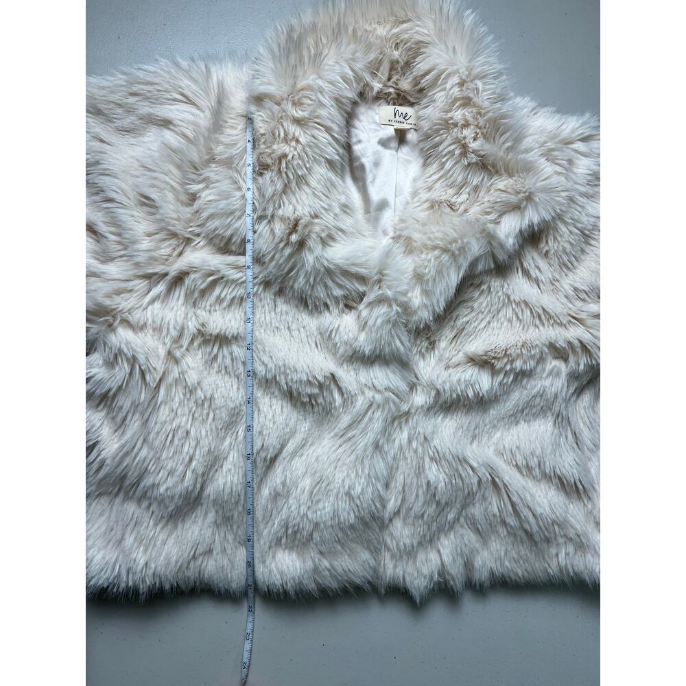 QVC Me by Jennie Garth Faux Fur Coat IVORY NWOT SIZE L - Picture 8 of 8